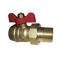 Краны латунные шаровые 11Б27п1 DN 15-32 PN 16 однотипные бабочка американка купить в Краснодаре | "Проконсим"