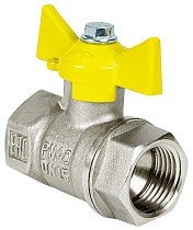 Краны латунные шаровые газовые 11Б27фт1М DN 15-50 PN 25-40 никелированные бабочка муфта-муфта Valfex.277 Standart ГОСТ Р 59553 купить в Краснодаре | "Проконсим"