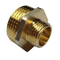 Ниппели латунные никелированные DN 20-32 PN 40 штуцер-штуцер переходный купить в Краснодаре | "Проконсим"