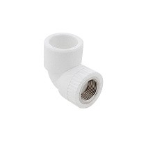 Угольники ПП DN 20-32 PN 25 комбинированные с внутренней резьбой белые PlasticPro купить в Краснодаре | "Проконсим"