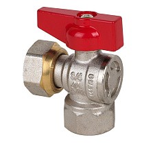 Краны латунные шаровые угловой DN 15-20 PN 40 никелированные бабочка муфта-накидная гайка MVI BV.532 купить в Краснодаре | "Проконсим"