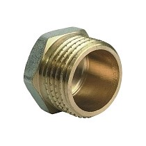 Заглушки латунные DN 15-50 PN 40 никелированные штуцерная купить в Краснодаре | "Проконсим"