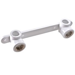  Угольник установочный ПП 20-1/2'' двойной белый РВК 31106 (930659321) со склада Проконсим в Краснодаре
