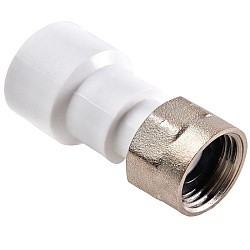  Муфта ПП с накидной гайкой 20-1'' PN 25 белая РВК 20601 (930659152) со склада Проконсим в Краснодаре