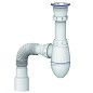 Сифон для умывальника Unicorn А220, 40х50 гибкий отвод, 1 1/2'' х40 чаша из нержавеющей стали купить в Краснодаре | "Проконсим"