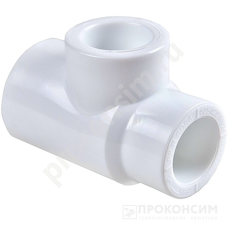 Цена по запросу.  . Тройник ПП переходной 63-40-63 PN 25 белый РВК 30813 (930659233) со склада Проконсим в Краснодаре