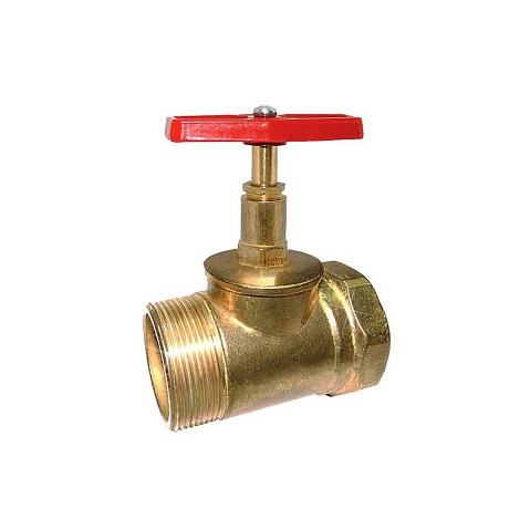 Клапан латунный пожарный прямой DN50 PN16 под газовый ключ муфта-штуцер Цветлит купить в Краснодаре | "Проконсим"
