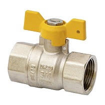 Краны латунные шаровые газовые DN 15-20 PN 25 бабочка муфта-муфта MVI BV.813 купить в Краснодаре | "Проконсим"