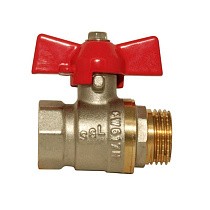Краны латунные шаровые SGL DN 20 PN 25 муфта-штуцер бабочка купить в Краснодаре | "Проконсим"