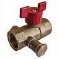 Кран латунный шаровой DN 20 PN 16 с дренажными патрубками G3/4'' муфта-муфта бабочка Пензапромарматура купить в Краснодаре | "Проконсим"