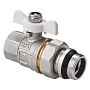 Кран латунный шаровой MVI BV.521 DN 15 PN 40 с уплотнением никелированный полнопроходной американка бабочка купить в Краснодаре | "Проконсим"