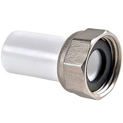  Бурт ПП с накидной гайкой 16-1/2'' PP-R белый РВК 20104 (930659323) со склада Проконсим в Краснодаре