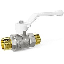 Краны латунные шаровые DN 15-25 PN 40 никелированные рычаг белый штуцер-штуцер LD Pride 47.305 купить в Краснодаре | "Проконсим"