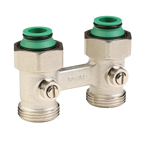 Узел нижнего подключения MVI TR.415.0505 DN 20 PN 10 прямой двухтрубный шаровой затвор 20-3/4'' под евроконус, муфта купить в Краснодаре | "Проконсим"
