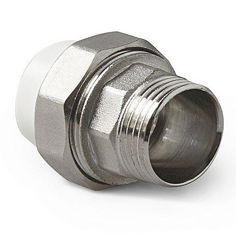 Муфта комбинированная ПП 20-1/2'' PN 25 разъёмная с наружной резьбой белая Pro Aqua PA21008 купить в Краснодаре | "Проконсим"