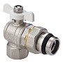 Кран латунный шаровой MVI BV.523 DN 20 PN 40 угловой с уплотнением никелированный полнопроходной американка купить в Краснодаре | "Проконсим"
