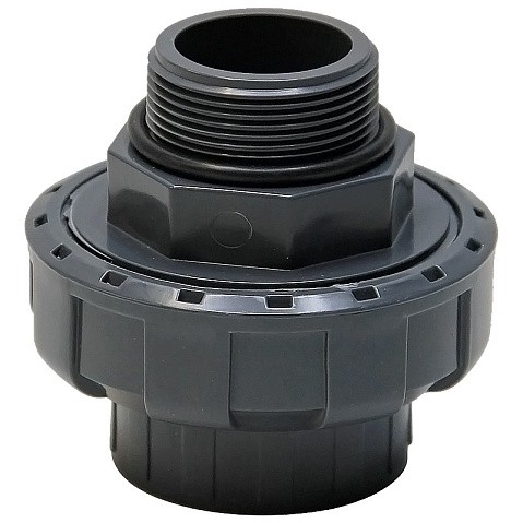 Муфта разборная НПВХ DN 32-1" PN 16 клеевая с наружной резьбой черная Aquaviva BMG32100 купить в Краснодаре | "Проконсим"