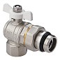 Кран латунный шаровой MVI BV.523 DN 15 PN 40 угловой с уплотнением никелированный полнопроходной американка купить в Краснодаре | "Проконсим"