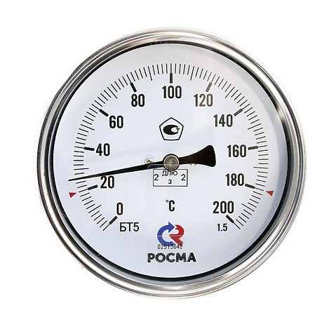 Термометр биметаллический РОСМА БТ-51.211, Ду 100, L 100, G1/2'' осевой купить в Краснодаре | "Проконсим" Термометр биметаллический РОСМА БТ-51.211, Ду 100, L 100, G1/2'' осевой купить в Краснодаре | "Проконсим"