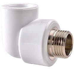  Угольник ПП 32-3/4'' PN 25 белый РВК 70013 (930659306) со склада Проконсим в Краснодаре