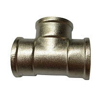 Тройники латунные никелированные DN 15-50 PN 40 муфта-муфта-муфта купить в Краснодаре | "Проконсим"
