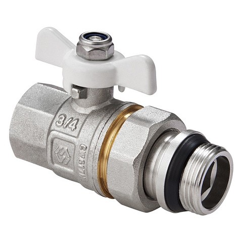 Краны латунные шаровые DN 15-20 PN 40 никелированные бабочка американка MVI BV.521 купить в Краснодаре | "Проконсим"