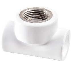  Тройник ПП 20-1/2'' PN 25 белый РВК 20801 (930659247) со склада Проконсим в Краснодаре