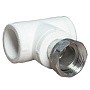 Тройник комбинированный ПП 20-1/2'' PN 25 с накидной гайкой белый VALFEX  купить в Краснодаре | "Проконсим"