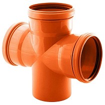 Крестовина ПП для наружной канализациии 90гр. DN 110-110-110 РТП купить в Краснодаре | "Проконсим"