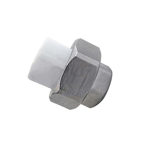 Муфта усиленная комбинированная разъёмная VALFEX 20 PN 25 G-1/2'' американка-ВР белая купить в Краснодаре | "Проконсим"