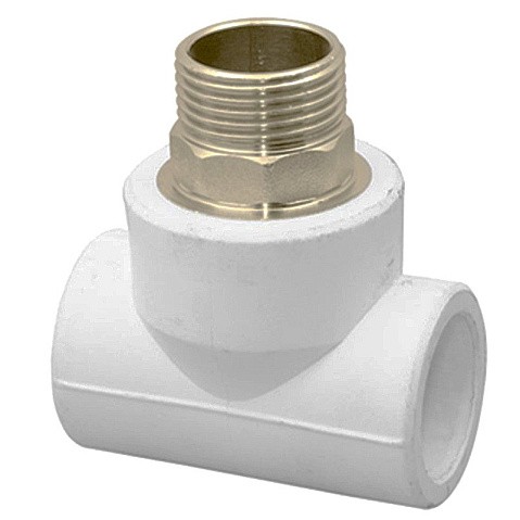 Тройник комбинированный ПП 50-1 1/2'' PN 25 под ключ с наружной резьбой белый РТП 10761 купить в Краснодаре | "Проконсим"