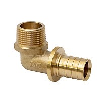 Угольник латунный для PEX труб 20-1/2'' под надвижную гильзу с наружной резьбой тяжелый MVI SF.532.0504 купить в Краснодаре | "Проконсим"