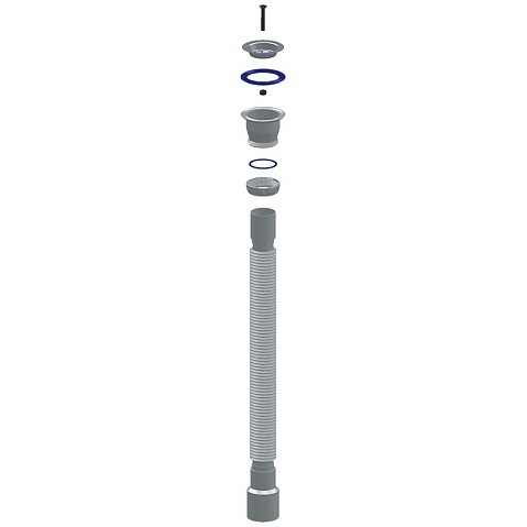 Сифон гофрированный Unicorn D240Р, 40х50 гибкий отвод, 1 1/2'' х40 пластиковая чашка, 1500мм купить в Краснодаре | "Проконсим"