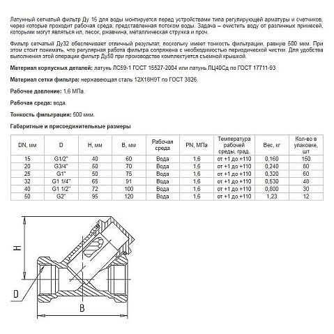 Фильтры латунные сетчатые DN 15-50 PN 25(16) муфта-муфта БАЗ купить в Краснодаре | "Проконсим" Фильтры латунные сетчатые DN 15-50 PN 25(16) муфта-муфта БАЗ купить в Краснодаре | "Проконсим"