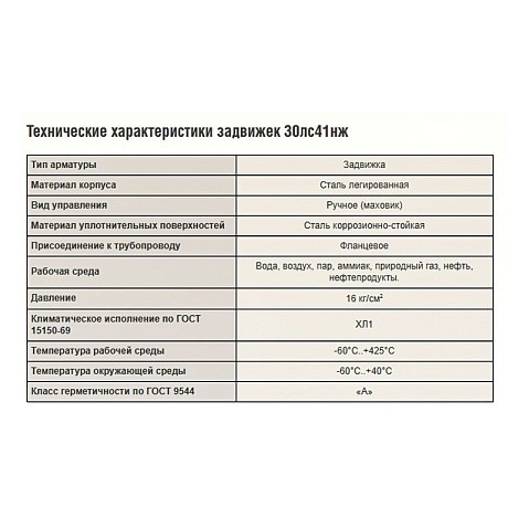 Задвижки стальные 30лс41нж DN 50-300 PN 16 исполнение ХЛ1 САЗ АВАНГАРД купить в Краснодаре | "Проконсим"