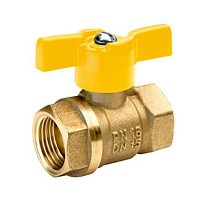 Краны латунные шаровые газовые 11Б27п DN 15-25 PN 40 бабочка муфта-муфта БАЗ А10.1 купить в Краснодаре | "Проконсим"