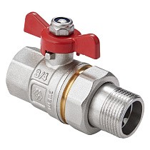 Краны латунные шаровые DN 15-40 PN 40 никелированные бабочка американка MVI BV.520 купить в Краснодаре | "Проконсим"