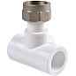 Тройник ПП с накидной гайкой 20-1/2'' PN 25 белый РВК купить в Краснодаре | "Проконсим"
