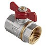 Кран латунный шаровой MVI AquaHit BV.313.04 DN 15 PN 25 бабочка муфта-муфта полнопроходной никелированный купить в Краснодаре | "Проконсим"