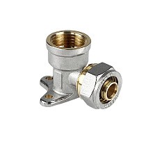 Угольники латунные для PEX труб DN 16-20 PN 10 обжимные никелированные с внутренней резьбой Valfex VF.354.N купить в Краснодаре | "Проконсим"