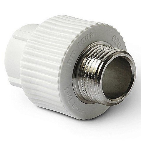 Муфта комбинированная ПП 32-3/4'' PN 25 с наружной резьбой белая Pro Aqua PA23016P купить в Краснодаре | "Проконсим"