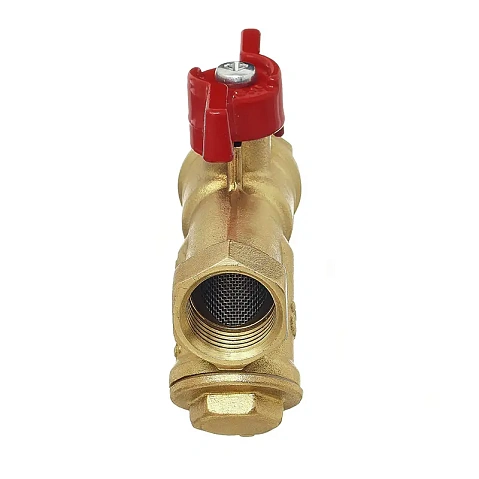 Краны латунные шаровые DN 15-20 PN 25 с фильтром бабочка муфта-муфта БАЗ КФ.А30.1 купить в Краснодаре | "Проконсим"