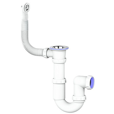 Сифон для мойки Unicorn Y421, 1 1/2'' х40 без отвода, чаша из нержавеющей стали, круглый перелив купить в Краснодаре | "Проконсим"