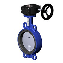 Затворы поворотные дисковые DN 150-500 PN 10-16 межфланцевые диск из нержавеющей стали с редуктором Tecofi VPI4449 купить в Краснодаре | "Проконсим"