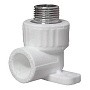 Угольник установочный ПП 20-1/2'' PN 25 с наружной резьбой белый VALFEX  купить в Краснодаре | "Проконсим"