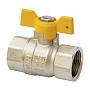 Кран латунный шаровой газовый MVI BV.813 DN 15 PN 25 никелированный полнопроходной муфта-муфта бабочка купить в Краснодаре | "Проконсим"