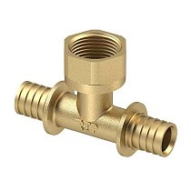 Тройники латунные для PEX труб DN 16-32 PN 16 под надвижную гильзу с внутренней резьбой РосТурПласт купить в Краснодаре | "Проконсим"