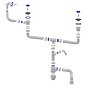 сифон для двойной мойки Unicorn В747V, 40х50 гибкий отвод, 1 1/2'' х40 с отводом для стиральной машины, прямоугольный перелив купить в Краснодаре | "Проконсим"