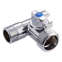 Кран латунный шаровой MVI BV.462 DN 15-20 PN 10 хромированный проходной штуцер бабочка купить в Краснодаре | "Проконсим"