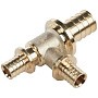 Тройники латунные под надвижную гильзу PEX-PEX DN 16-32 переходные Hipex купить в Краснодаре | "Проконсим"